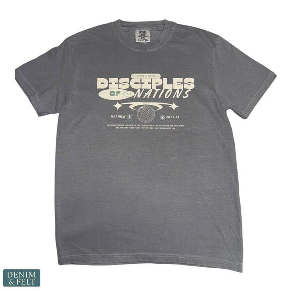 Comfort Colors Disciples of All Nations Graphic Tee Christian Faith NWOT - Picture 2 of 6